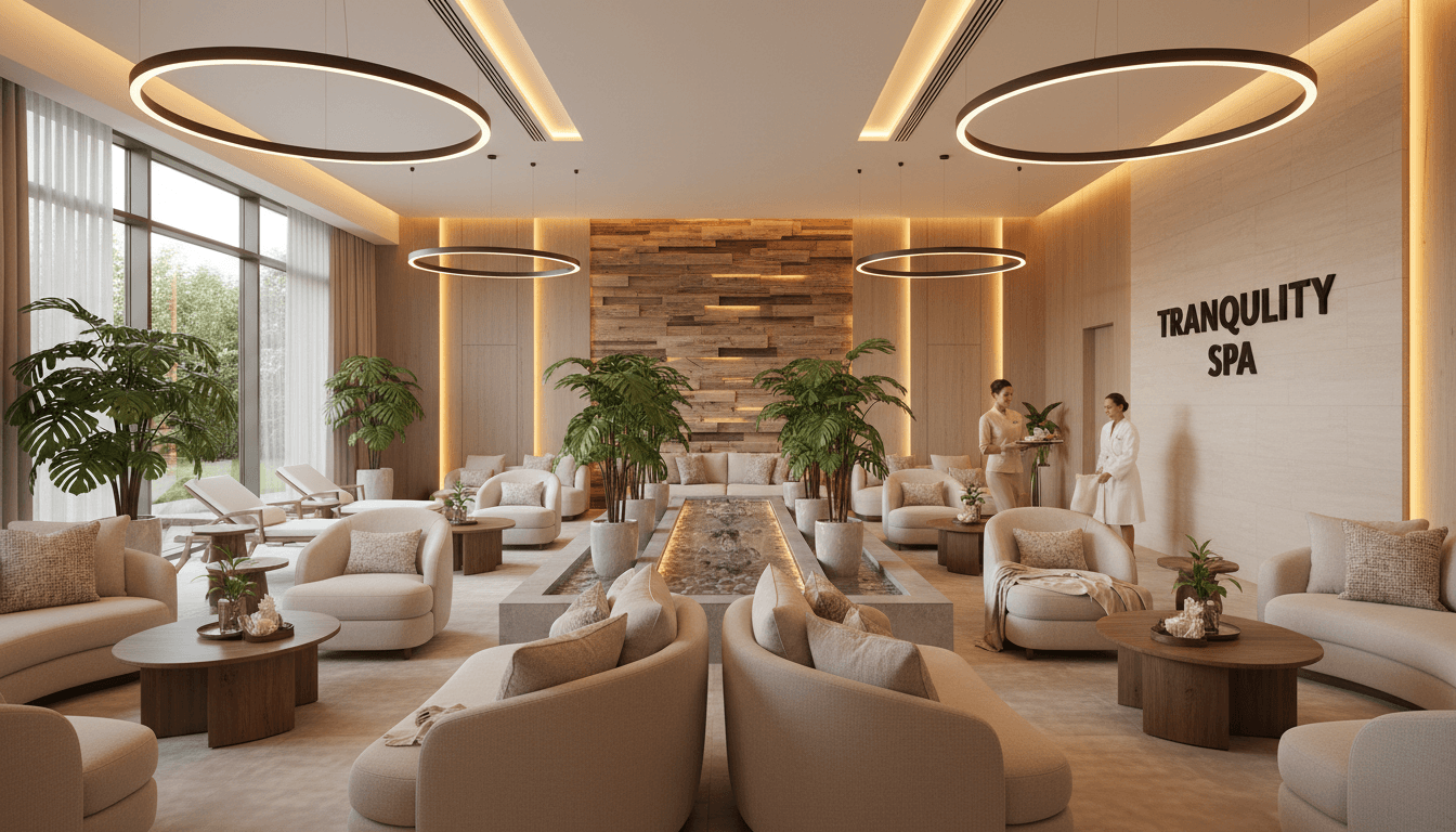 Professional spa environment with premium audio setup