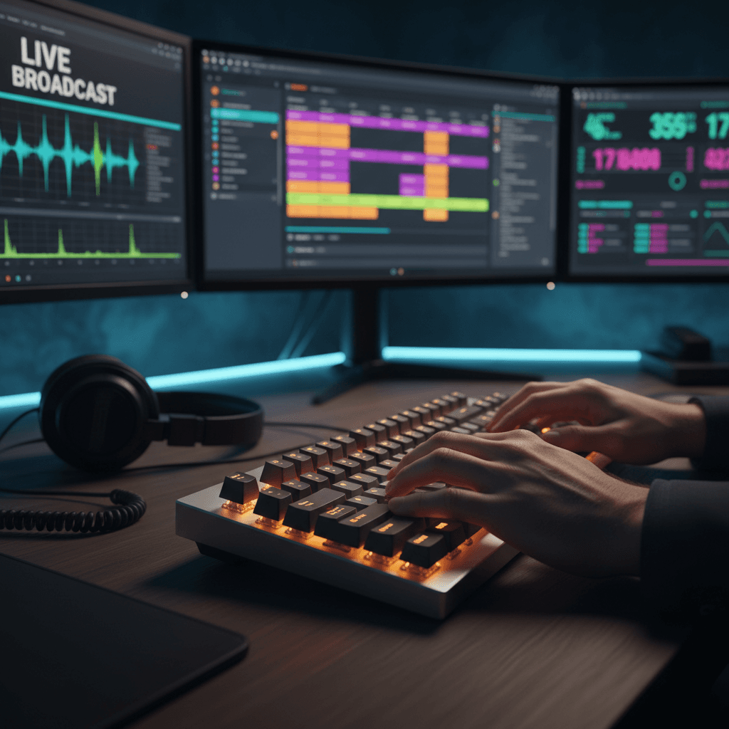 Sound design studio setup